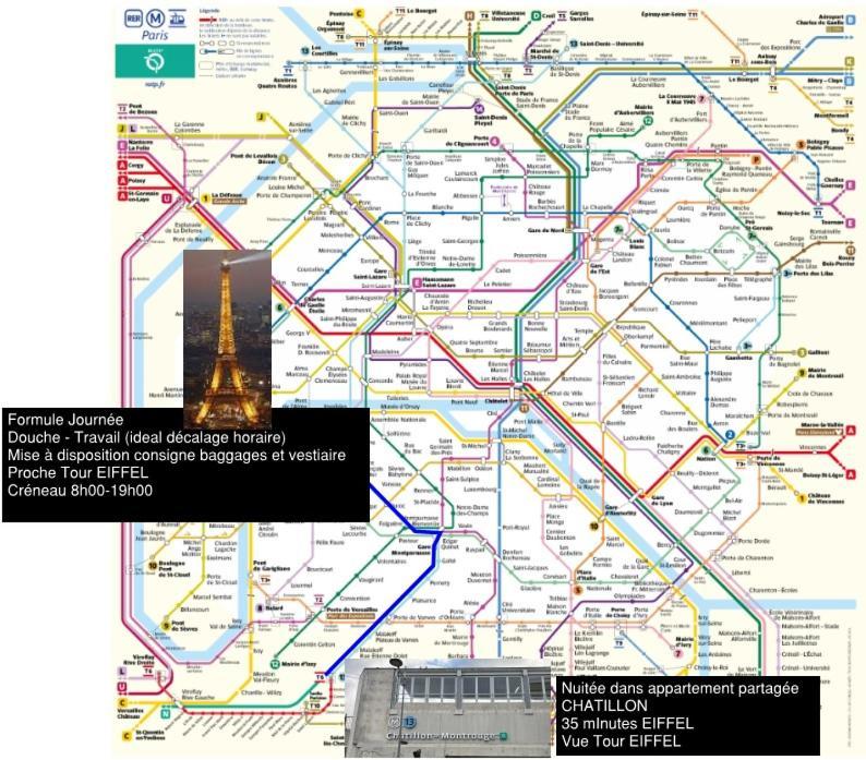 Eiffel Citea Access Dayroom Espace Paris Sans Nuitee Et Chambre Partagee Chatillon Nuitee -- Repos Journee Ou Espace Travail 8-19H Proche Tour Eiffel Ou Usage Bureau A L'Heure En Journee -- Nuitee Chatillon Avenue París Exterior foto